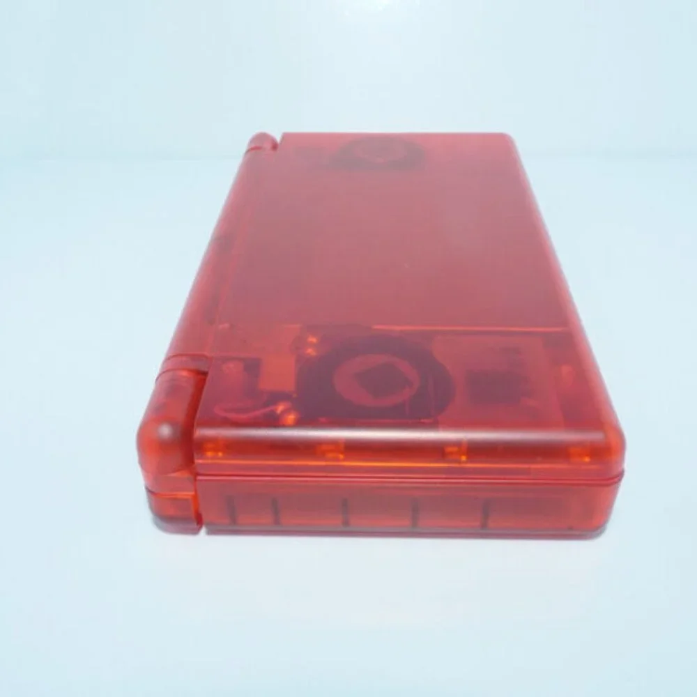Nintendo DS Lite Transparent Clear Red Handheld System with Charger and Stylus